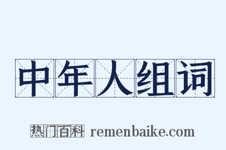 中年人组词是什么意思的图片